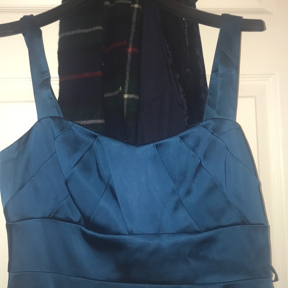 Tahari cerulean blue strapless dress - Picture 2 of 5